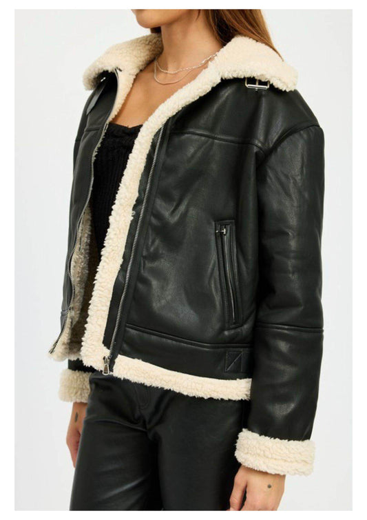 Vivina Leather Shearling Jacket